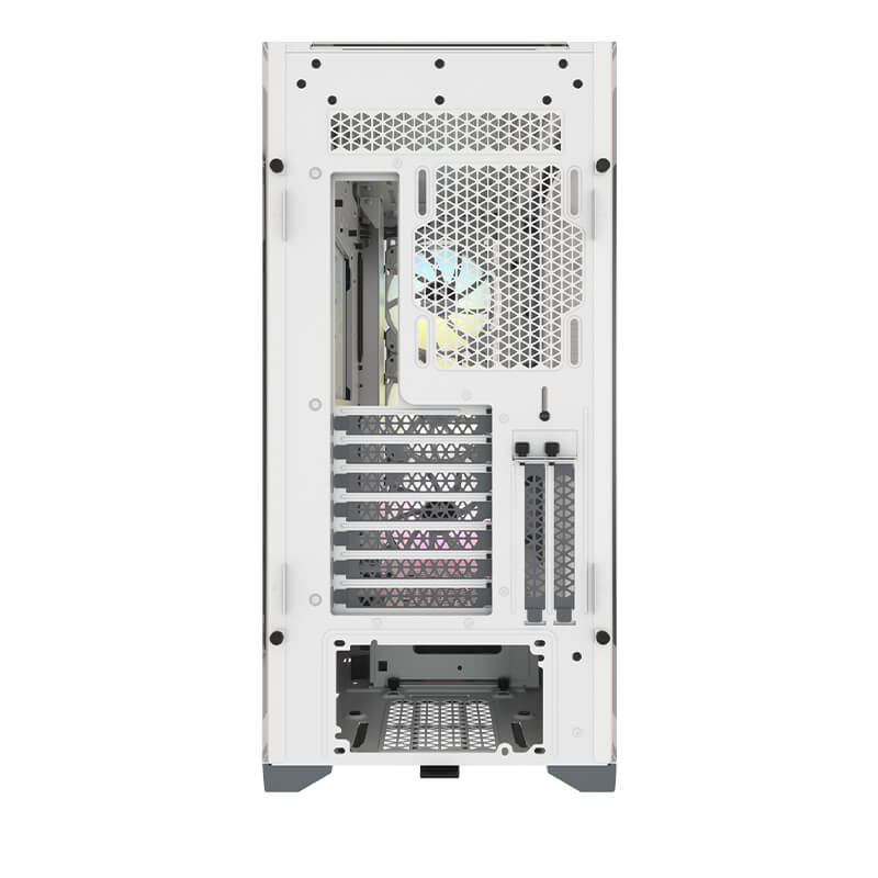 Corsair iCUE 5000X RGB Tempered Glass Mid Tower ATX PC Case - White | High Airflow Design with 3 RGB Fans | Perfect for Gaming Rigs & Workstation Builds