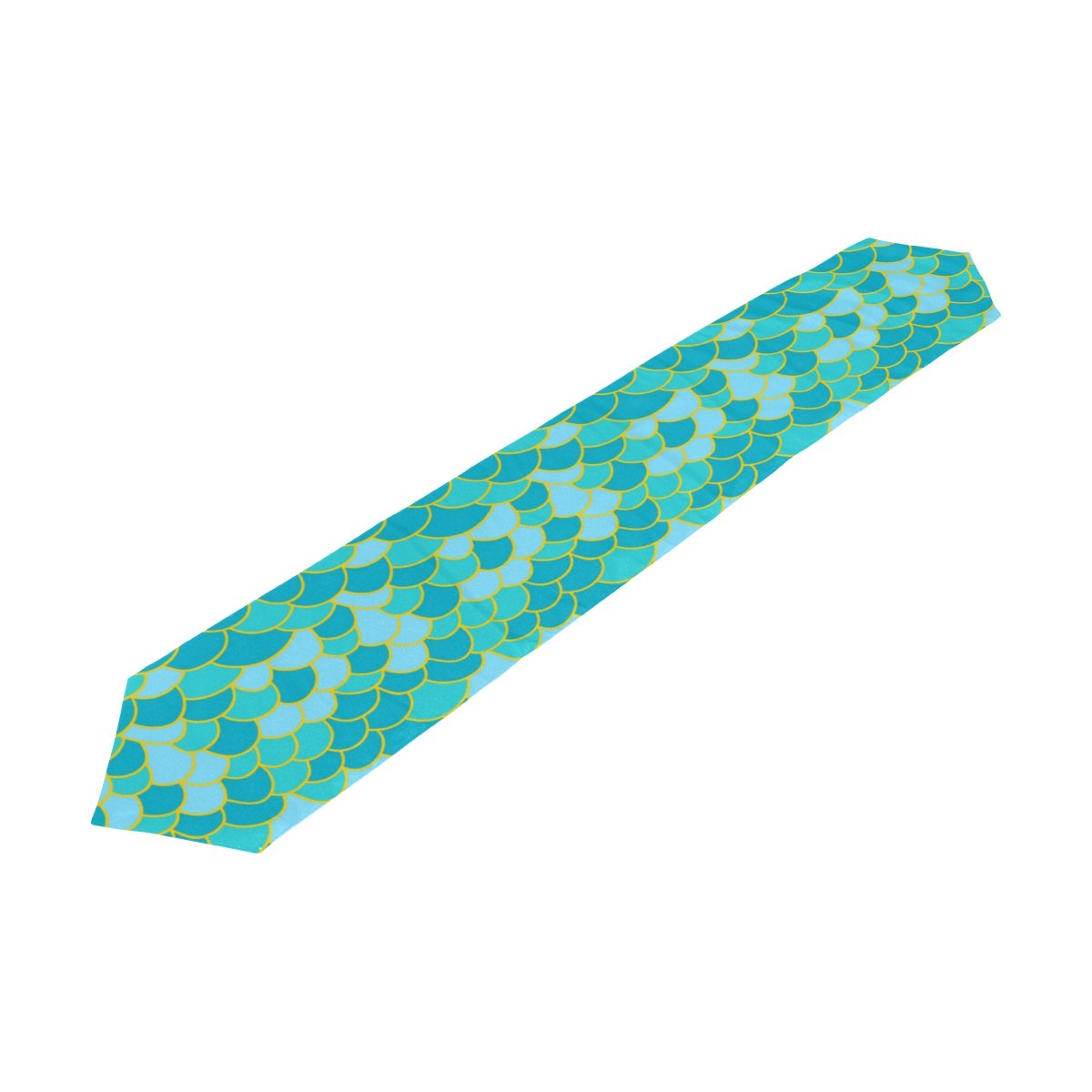 Vantaso 90 Inch Mermaid Scale Table Runner - Heat Resistant Polyester Fabric for Kitchen & Dining Table Decor - Perfect for Holiday Parties, Weddings, and Home Decoration
