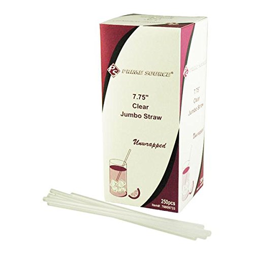 Clear Jumbo Drinking Straws 7-3/4