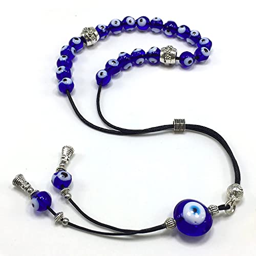 HANDMADE EVIL EYE BEADS -(8 mm, 21 Beads)