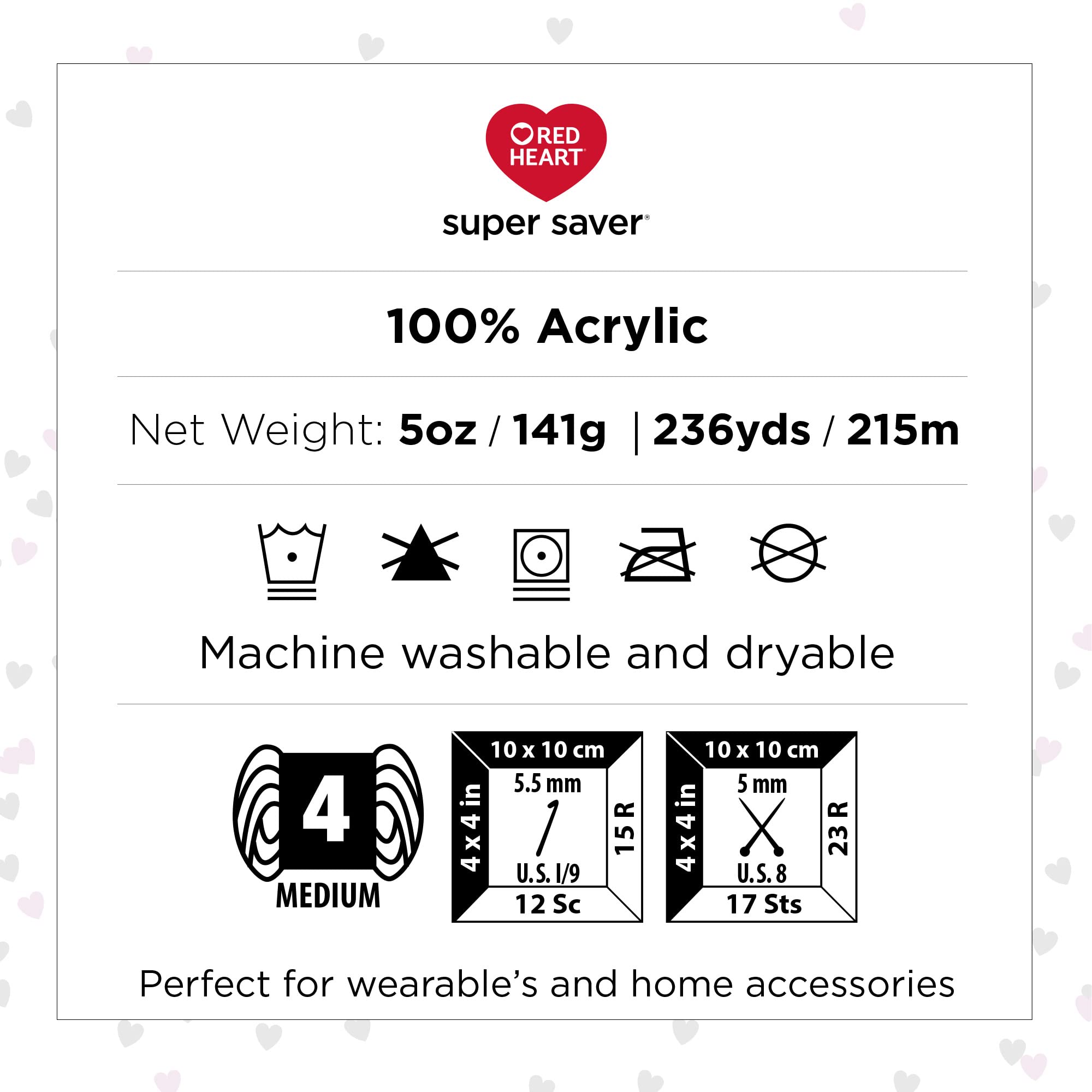 Red Heart Super Saver Yarn 3-Pack - Americana Colors (3 Count) | Soft Acrylic Yarn for Knitting, Crocheting & DIY Crafts
