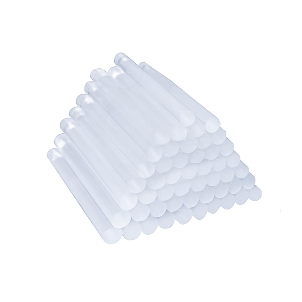 ANSIO Hot Glue Sticks for Hot Glue Gun - 50 Pack (7mm x 100mm), SGS Certified, Fast Bonding for DIY Crafts, Home Repairs & School Projects