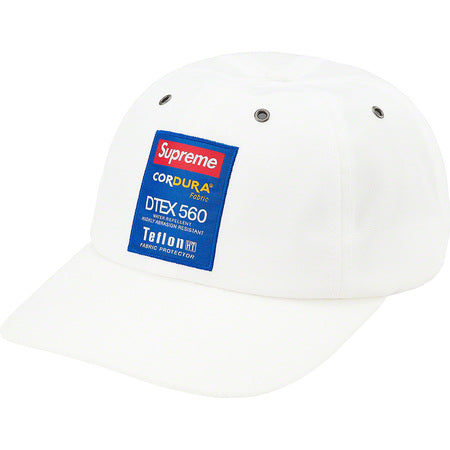 Supreme Cordura 6-Panel Teflon-Coated Baseball Cap - White | Durable Water-Resistant Hat for Outdoor Sports & Streetwear Fashion