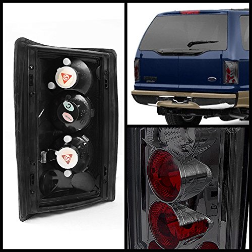AKKON Smoke Housing Tail Brake Lights for 2000-2006 Ford Excursion & 1995-2006 Econoline Van - Altezza Style Replacement Lights for Enhanced Visibility and Style | Perfect for Night Driving, Off-Roading, and Custom Vehicle Upgrades