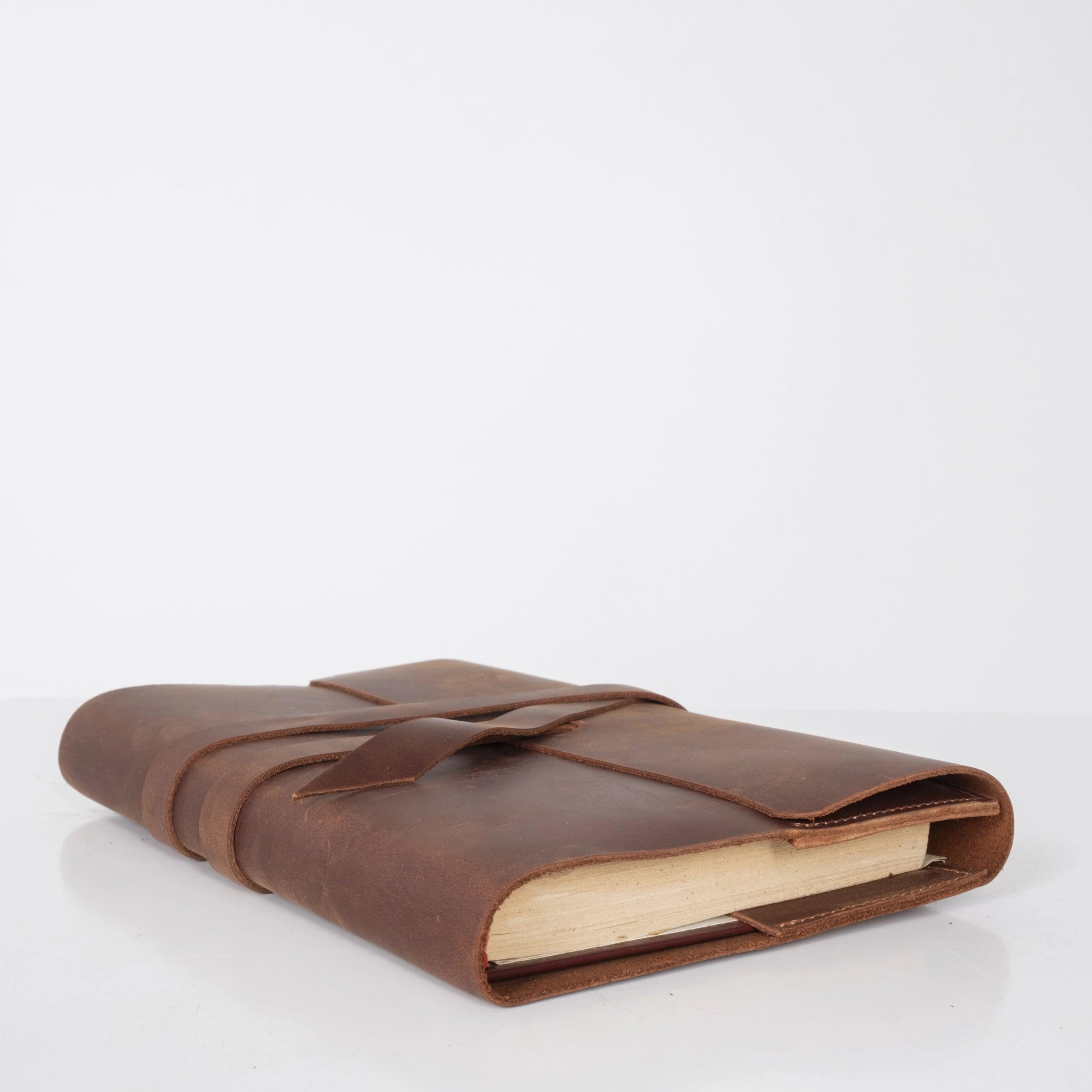 Vintage Book Cover - Classic Leather & Fabric Protective Sleeves for Hardcover & Paperback Books - Perfect for Reading, Travel & Gift Giving