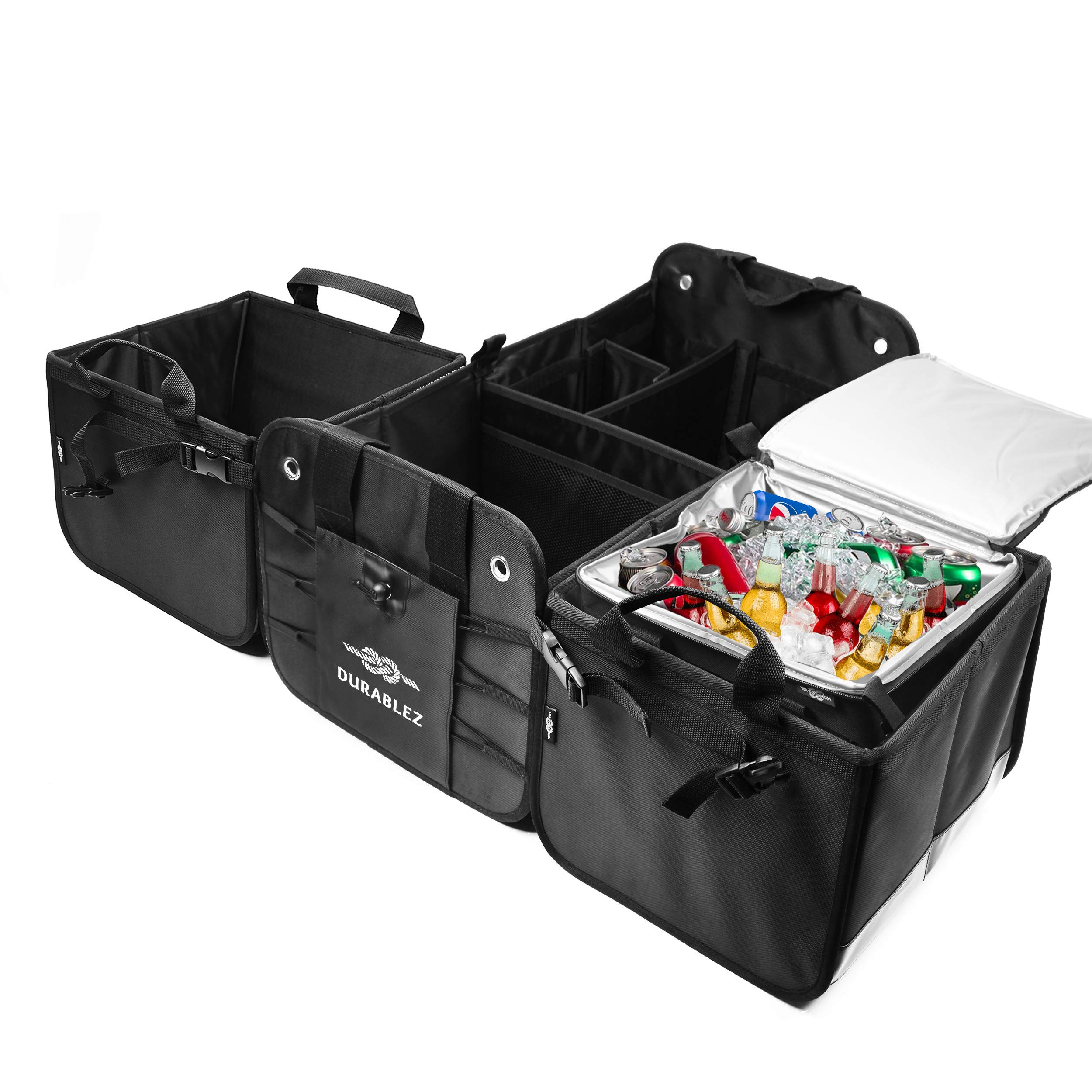 Premium Car Trunk Cooler Organizer - Insulated Portable Cooler Bag for Camping, Road Trips & Picnics