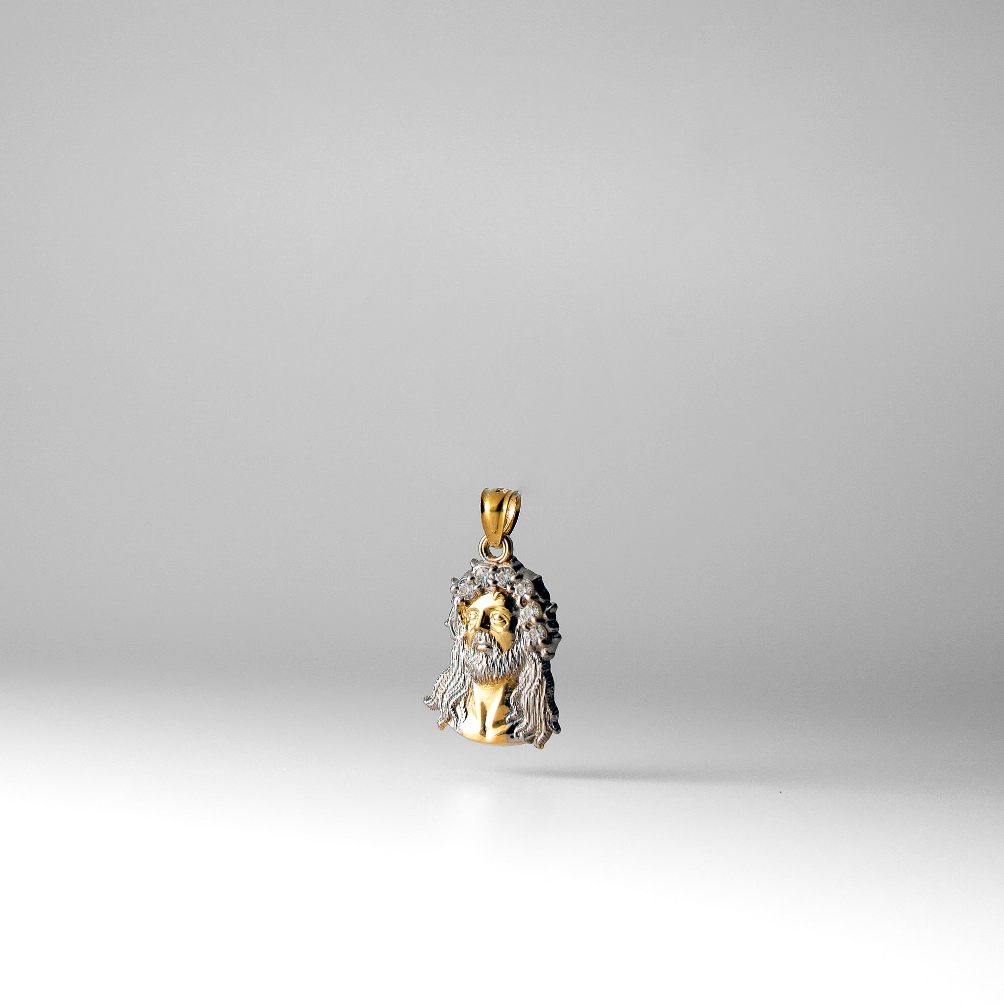 Gold CZ Jesus Christ Head Pendant Necklace - Model 1184 | Religious Jewelry for Men & Women, Perfect for Church, Baptism & Daily Wear