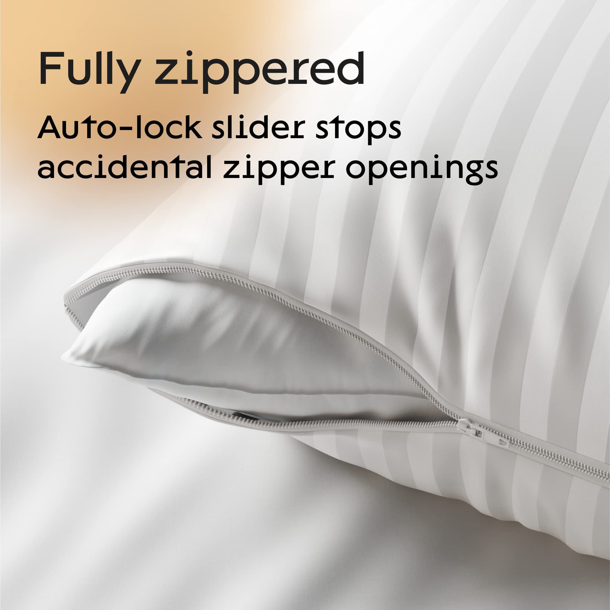 Queen Size Pillow Protectors (Set of 2) - Waterproof & Dustproof for Bedroom Use