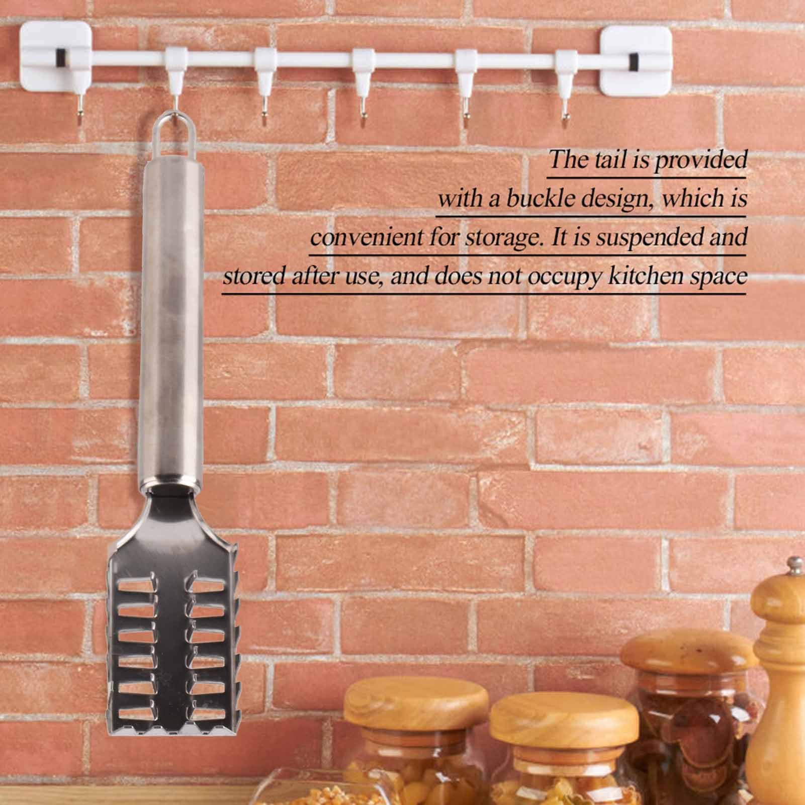 Stainless Steel Fish Scaler Tool with Ergonomic Handle - Kitchen Fish Scale Remover, Fish Skin Scraper & Cleaning Brush - Perfect for Home Cooking, Seafood Prep & Outdoor Fishing