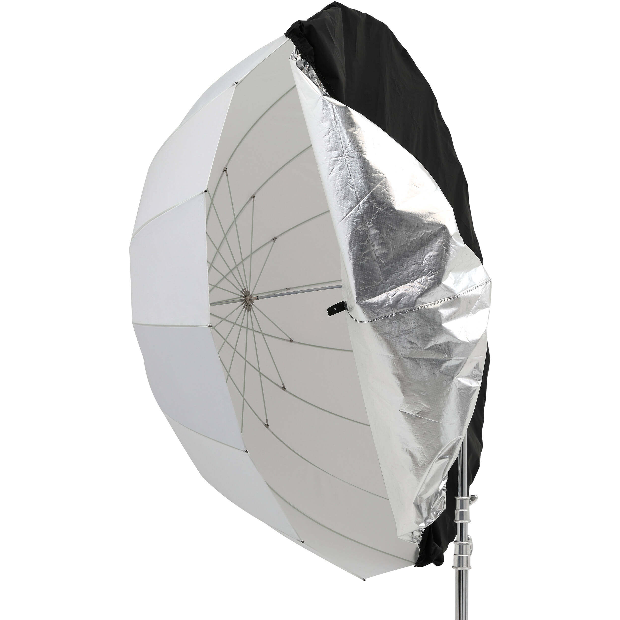 130cm Parabolic Shoot Through Umbrella with Black/Silver Cover - Professional Photography Lighting Modifier for Studio & Outdoor Portraits - Clearance Sale