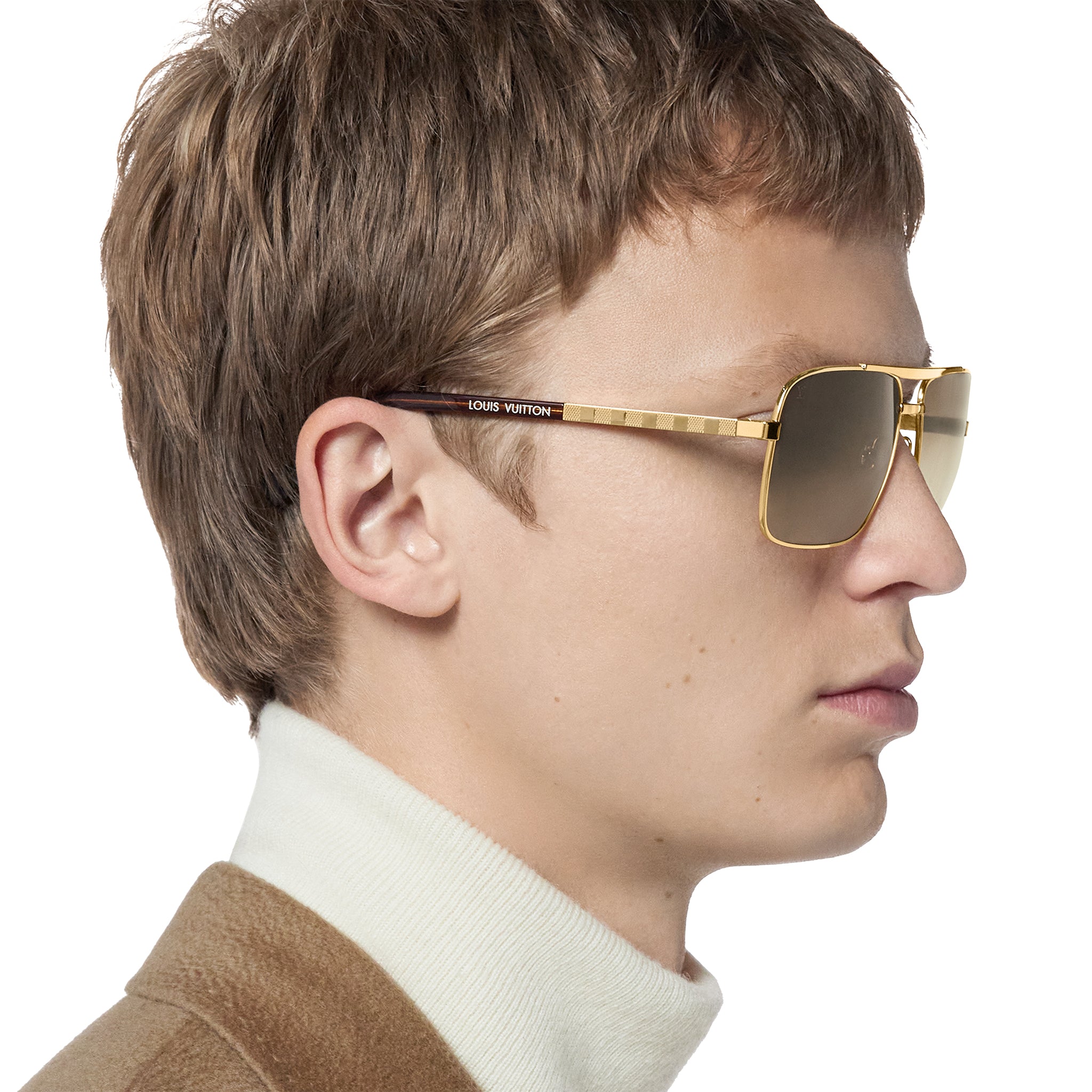 Louis Vuitton Attitude Gold Sunglasses for Women - Luxury Designer Shades with UV Protection - Perfect for Beach, Driving & Outdoor Activities