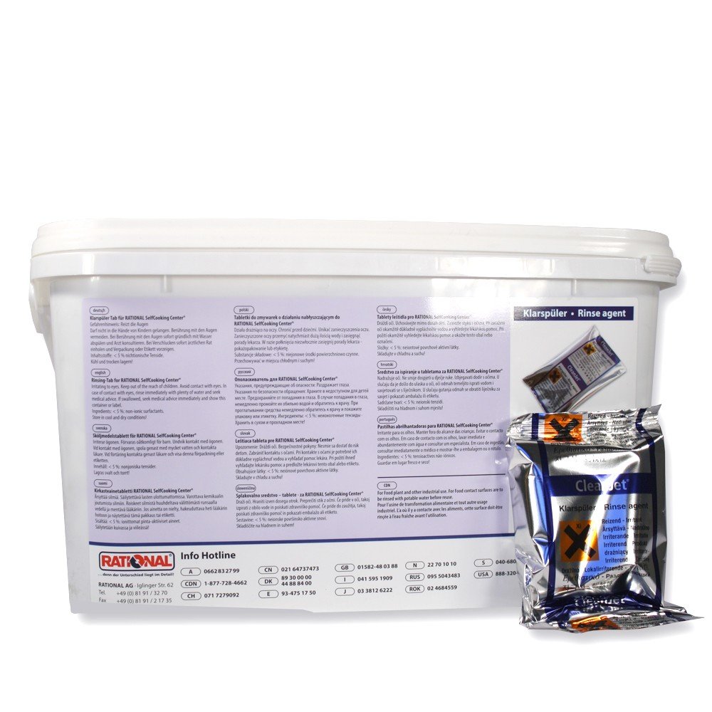 Rational Rinsing Tablet White - Professional Solid Dishwasher Detergent (50 Tablets/Case) | Ideal for Commercial Kitchens & High-Efficiency Dishwashers
