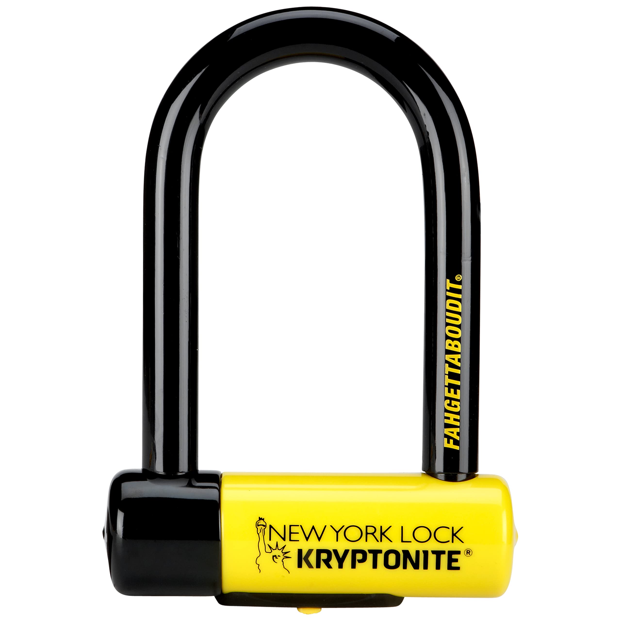 Kryptonite New York Fahgettaboudit Mini Heavy Duty Bicycle U Lock - Ultimate Anti-Theft Bike Security for Urban Commuters & City Cycling - Perfect for NYC, Chicago & High Crime Areas