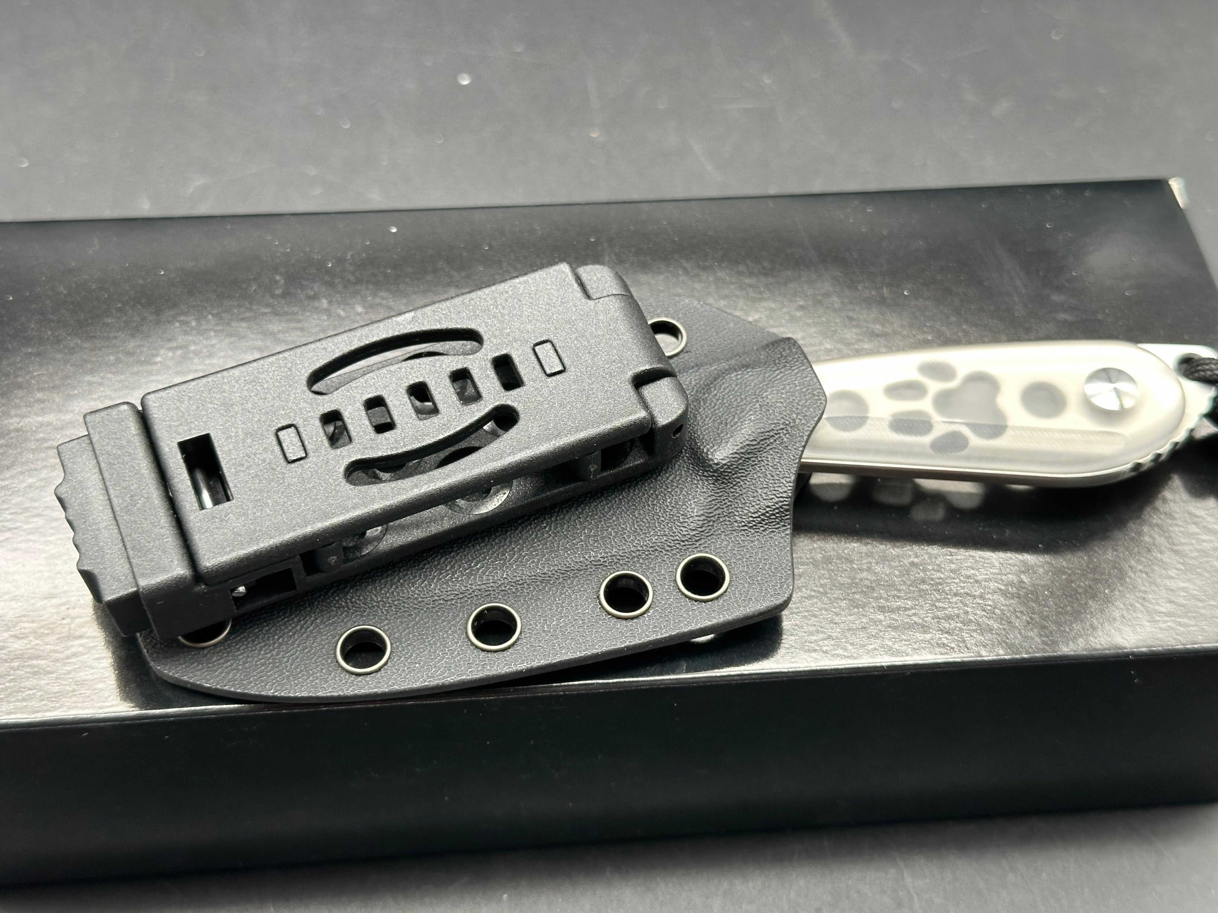 Kizer Buddy Ice Pocket Knife - Clear Acrylic Scales with AEB-L Stainless Steel Blade - EDC, Camping, Hiking & Outdoor Survival Tool