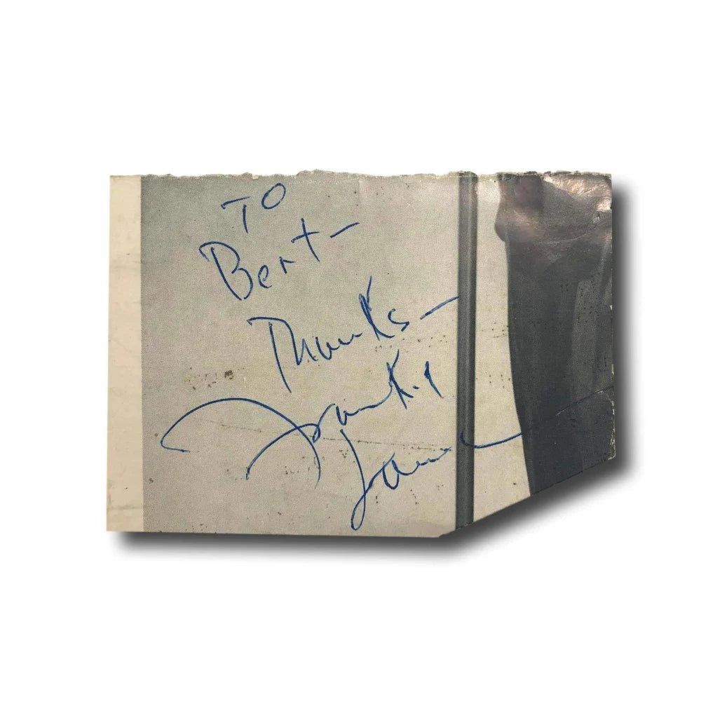 Frankie Laine Hand Signed Autographed Page Cut with JSA COA - Vintage Actor Singer Memorabilia for Collectors, Fans & Music Enthusiasts - Perfect for Framing, Display or Gift Giving