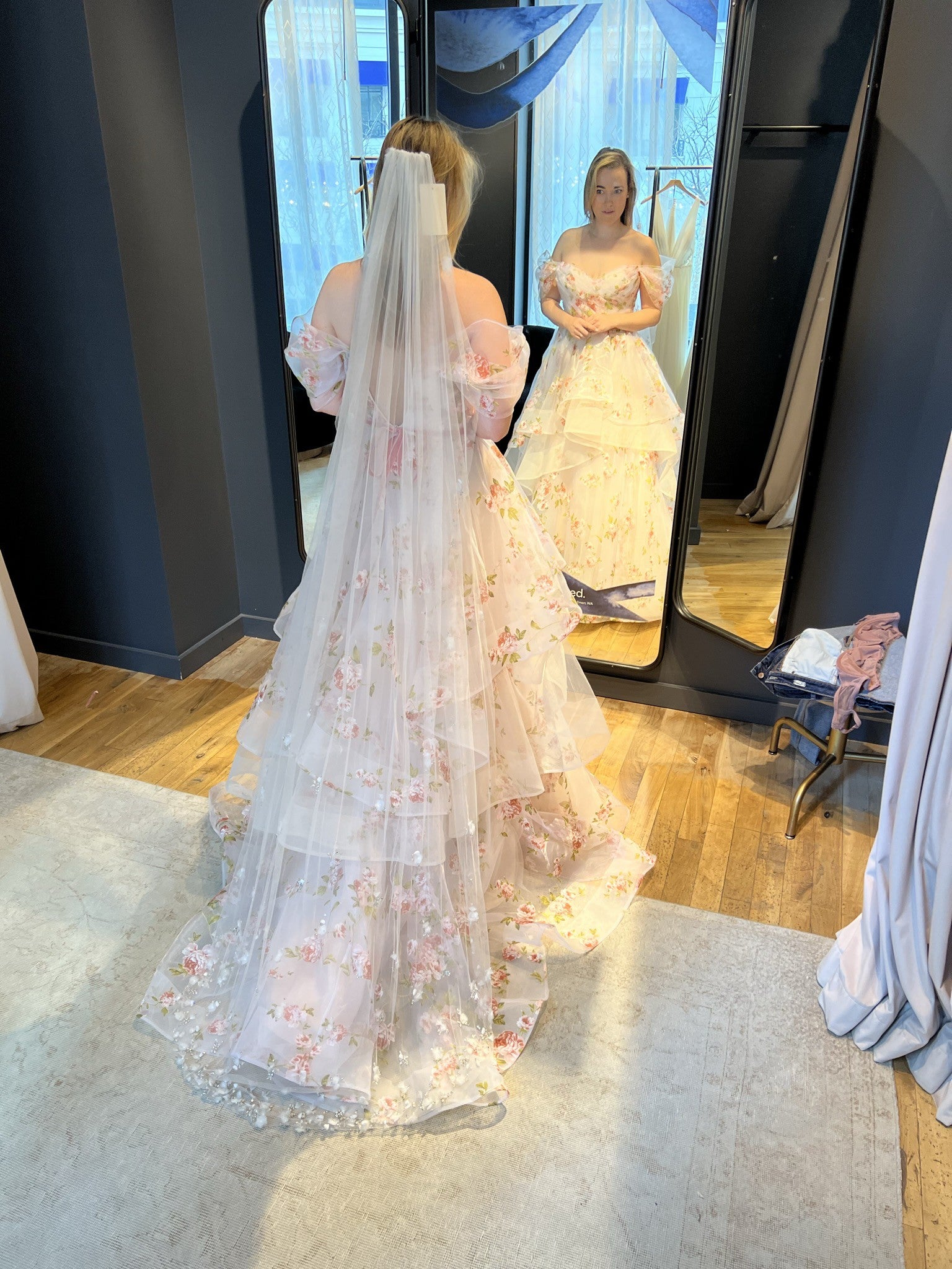 Wtoo Rosabel Floral Gown - Elegant Wedding Dress with Lace Appliques & Floral Embroidery | Perfect for Bridal Ceremonies, Formal Events & Special Occasions
