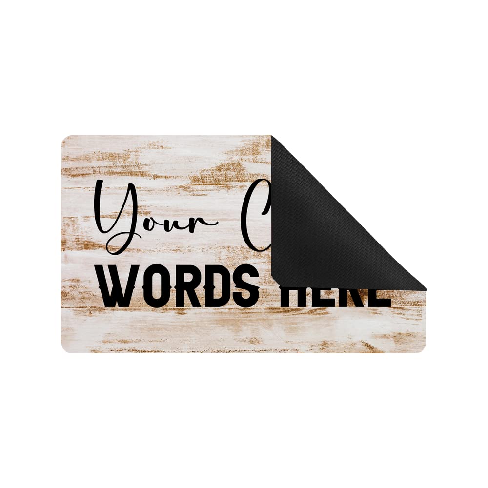Custom Personalized Welcome Doormat - Durable Non-Slip Indoor/Outdoor Entryway Rug - Low Profile Floor Mat for Front Door, Patio & High Traffic Areas - Perfect for Home, Office & Commercial Spaces