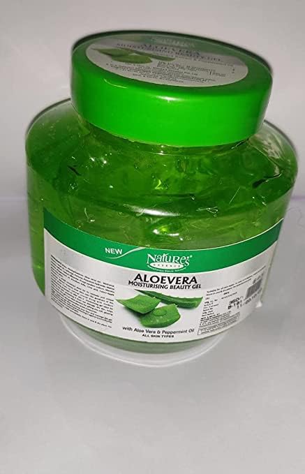 NATURES ESSENCE Aloe Vera & Neem Beauty Gel - 450ml for Hydration, Acne Treatment & Skin Repair | Perfect for Sunburn Relief & Daily Skincare Routine