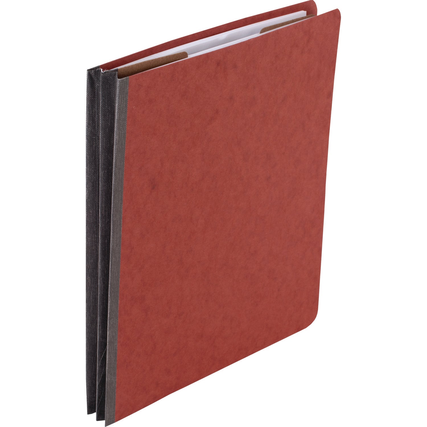 ACCO Pressboard Classification Folders - 2 Expansion Pockets, 1 Divider, 4 Fasteners, Letter Size (8.5x11 Inches), Earth Red Exterior - 10 Pack/Box - Perfect for Office Document Organization & School Filing Systems