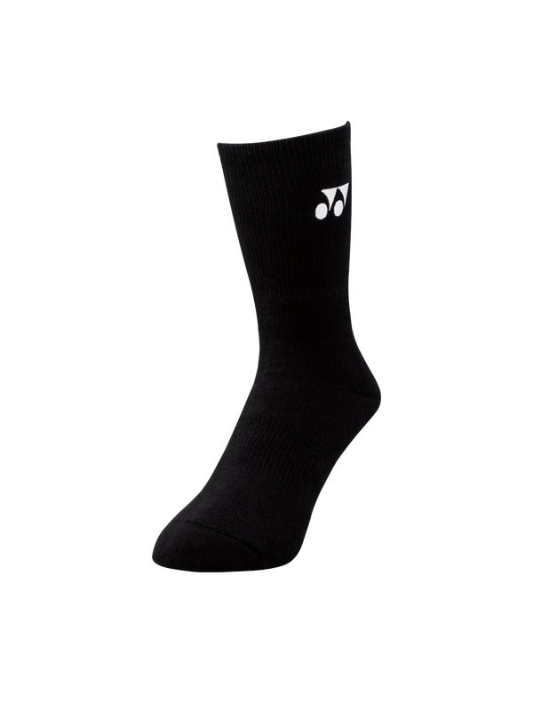 Yonex Men's Performance Sports Socks 19120 - Breathable Cushioned Athletic Socks for Running, Tennis & Gym Workouts (Black)