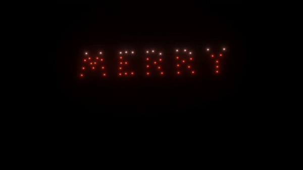 50 Merry Christmas Animation Drones for Holiday Light Shows & Outdoor Decorations