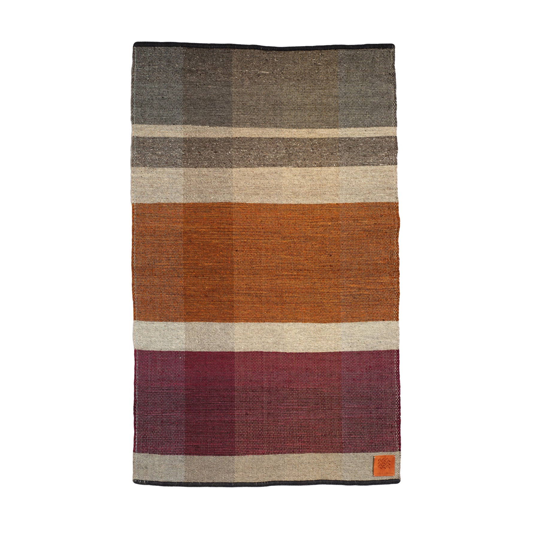 Handmade Wool Remnant Woven Rug - 17