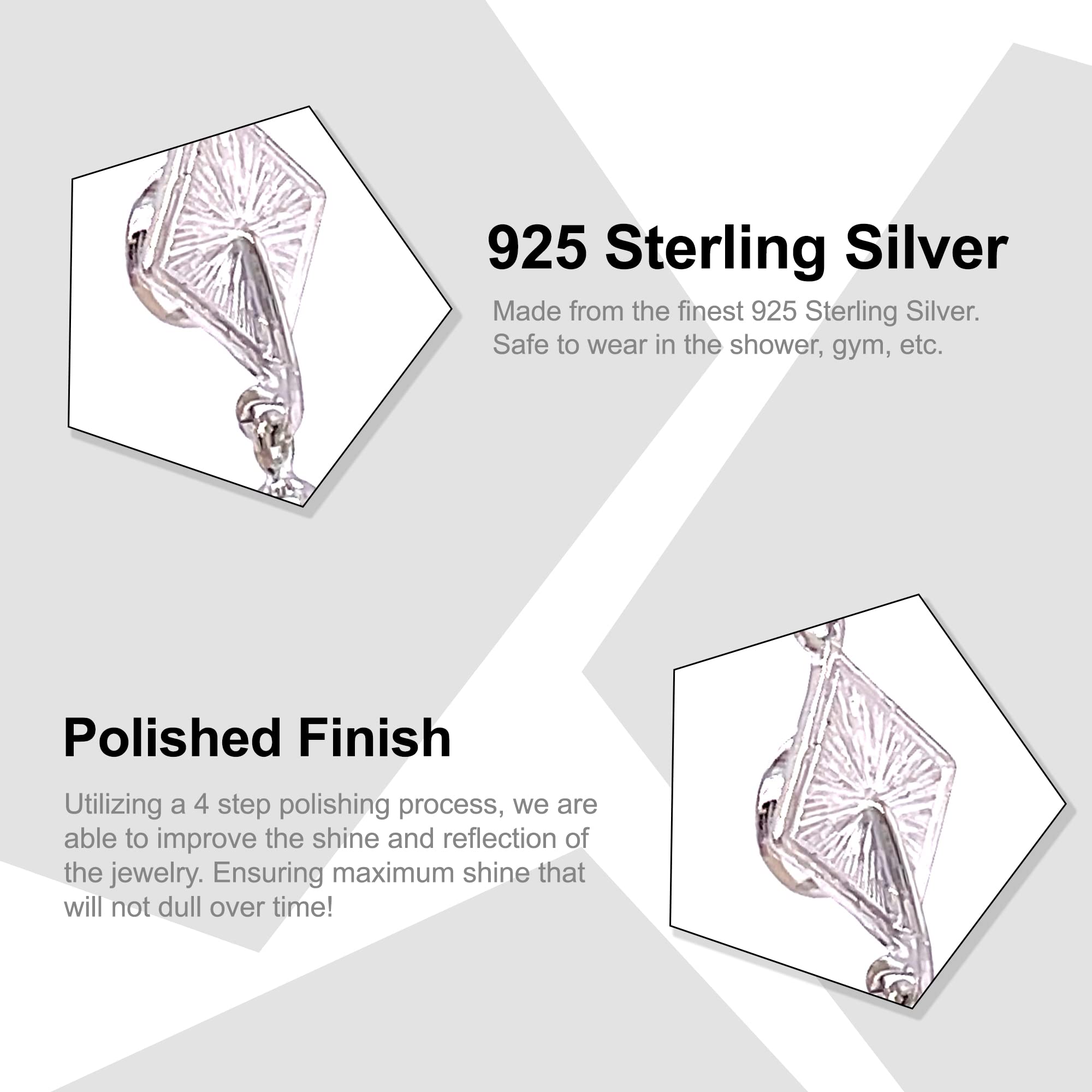 925 Sterling Silver Mini Graduation Cap Pendant Necklace - Adjustable 16