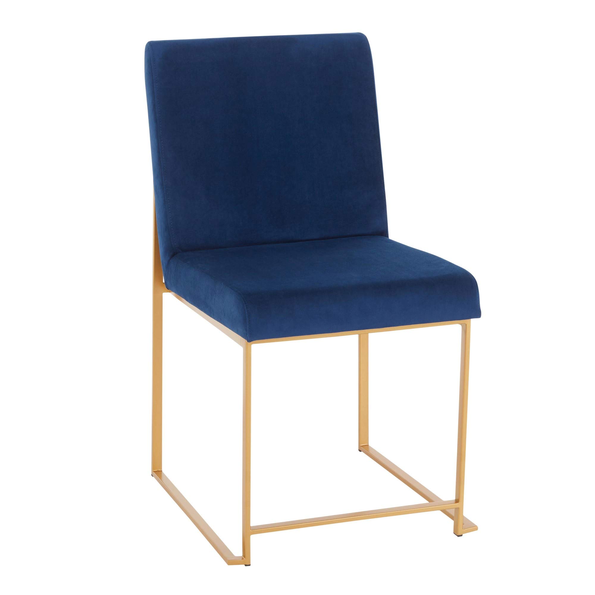 LumiSource High Back Fuji Dining Chair Set of 2 - Modern Upholstered Kitchen Chairs for Dining Table - Comfortable Contemporary Seating for Home, Restaurant & Office Use