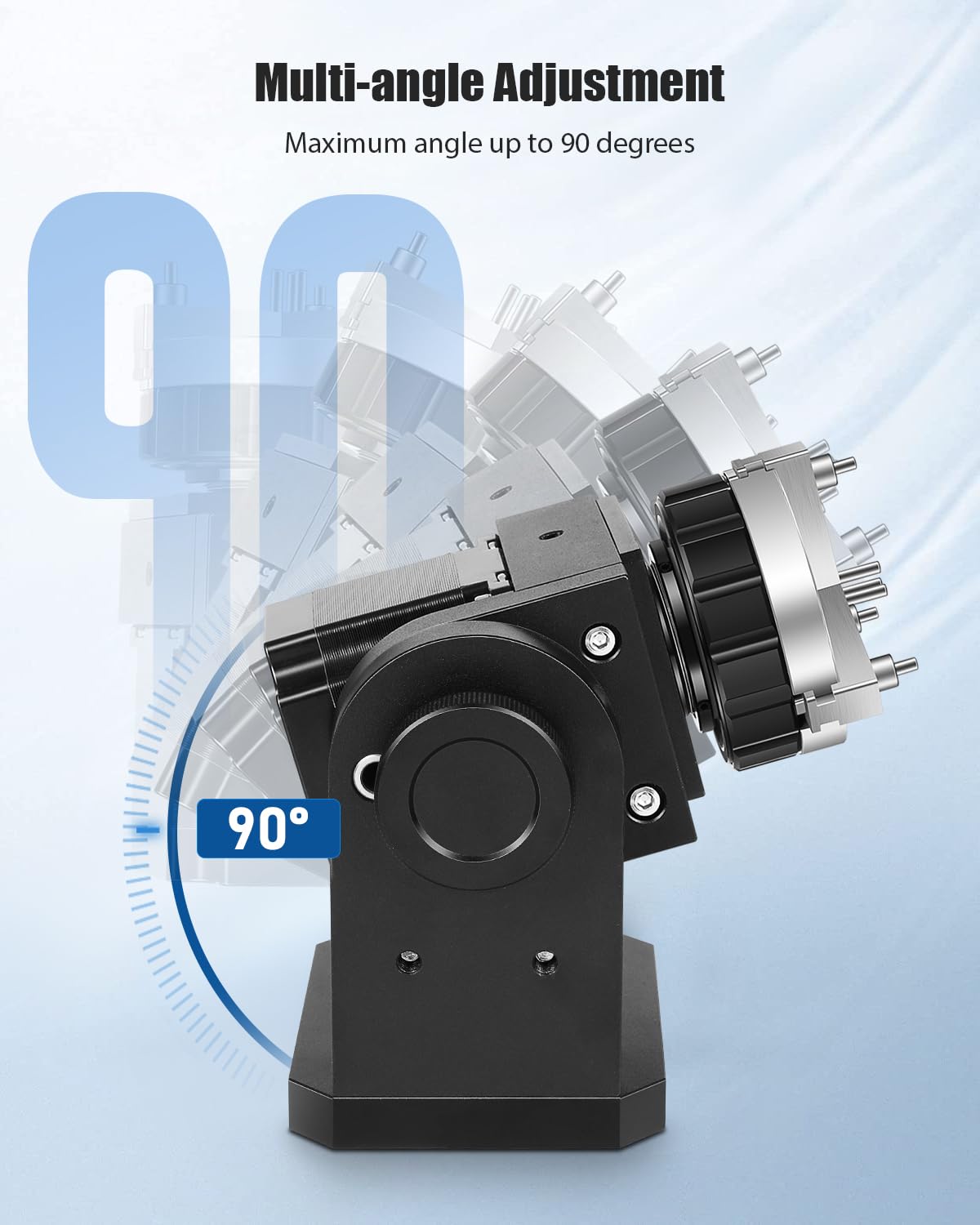 FAHKNS D69 Rotary Chuck Axis for Laser Marking Machines & Fiber Laser Engravers - Precision Rotary Chuck Attachment for Rings, Bracelets, Bearings & Small Hardware - Perfect for Jewelry Making, Industrial Marking & DIY Engraving Projects