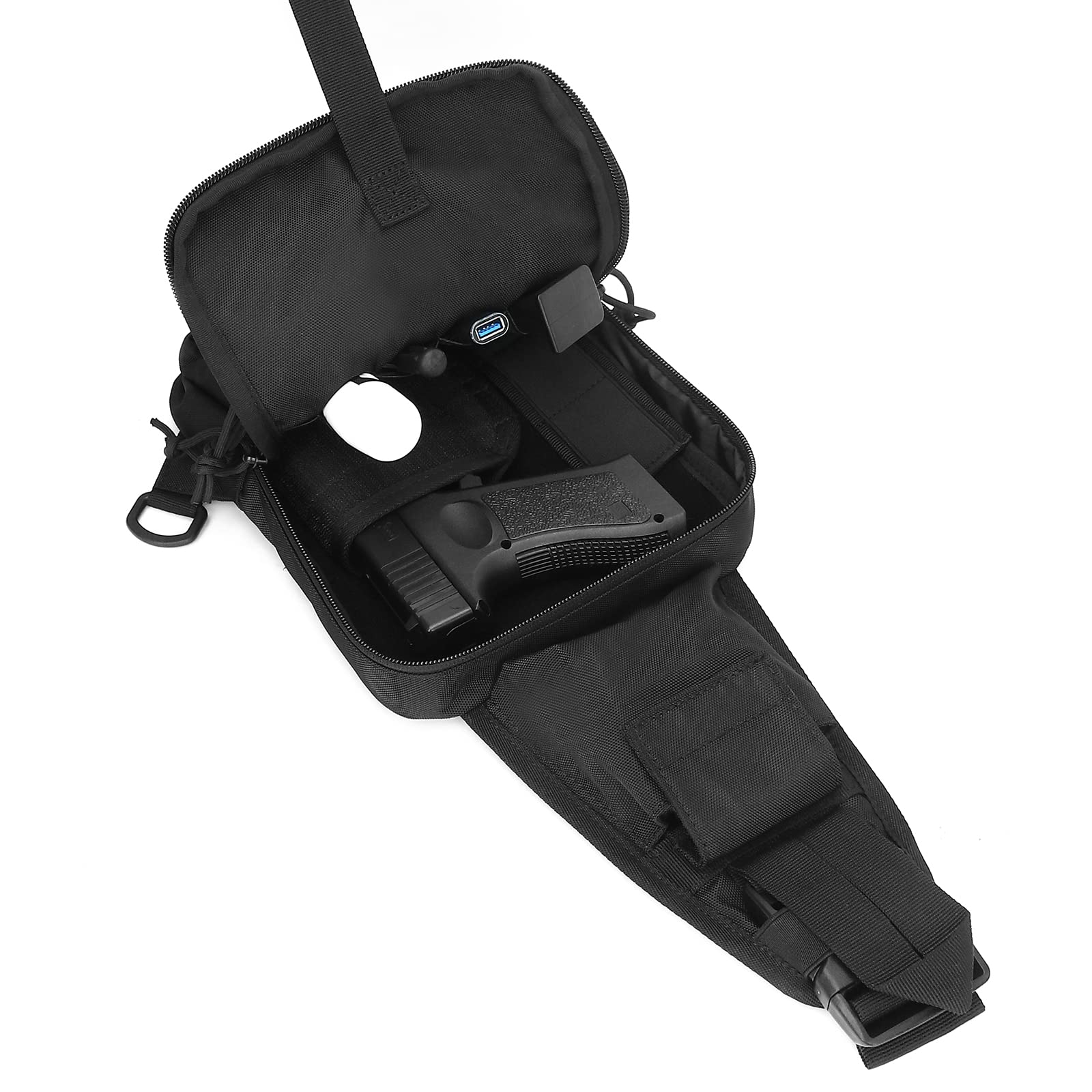 Tactical Chest Sling Bag for Pistol - Concealed Carry Crossbody Holster Shoulder Pack | Perfect for Outdoor Shooting, Hunting, Hiking & Range Training