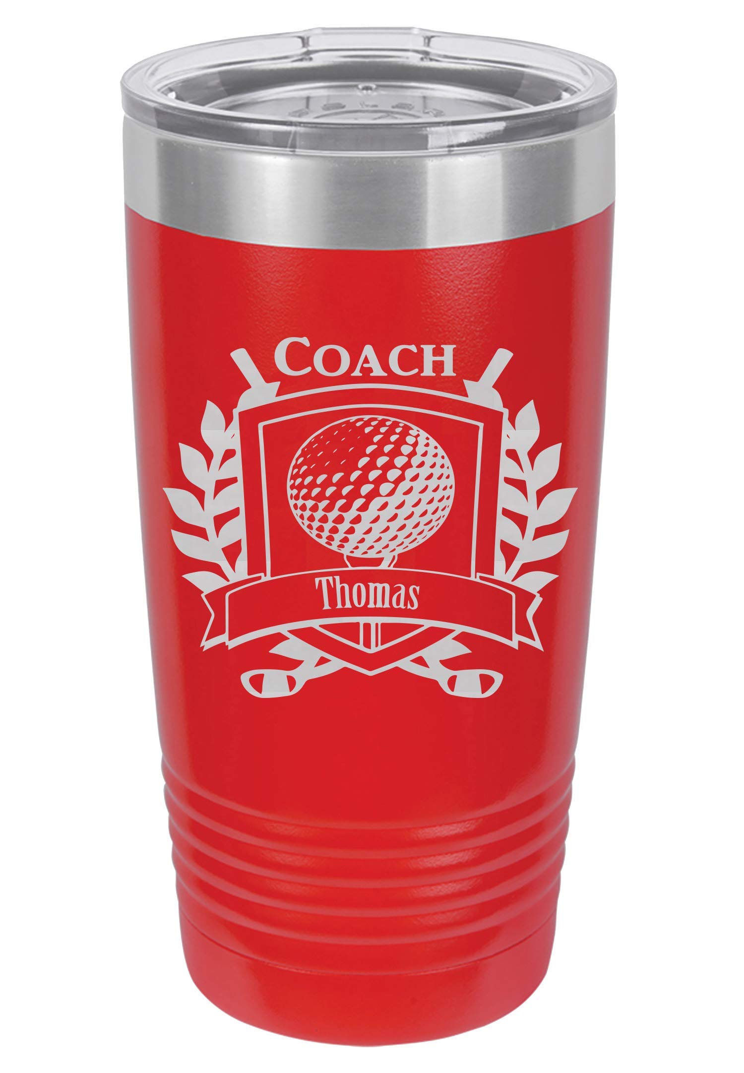 Personalized Golf Coach Tumbler - Custom Engraved Insulated Cup - Perfect Gift for Golf Coaches, Trainers & Enthusiasts - Ideal for Golf Tournaments, Training Sessions & Office Use