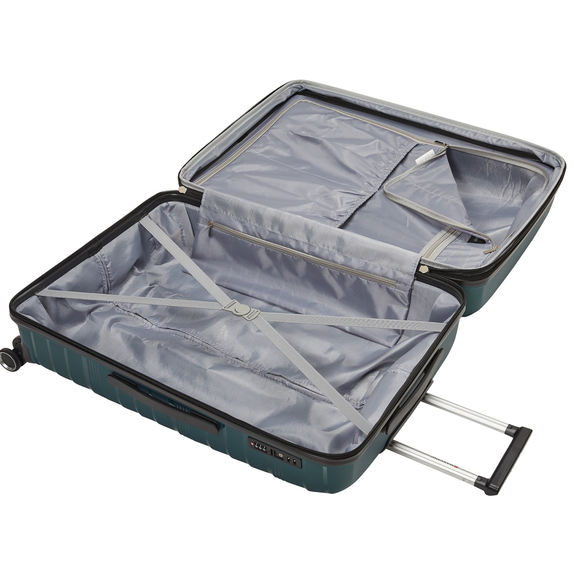 Mancini Bermuda 2-Piece Spinner Luggage Set - Polypropylene Carry-On & Large Suitcase for Travel | Perfect for Business Trips, Vacations & Family Getaways