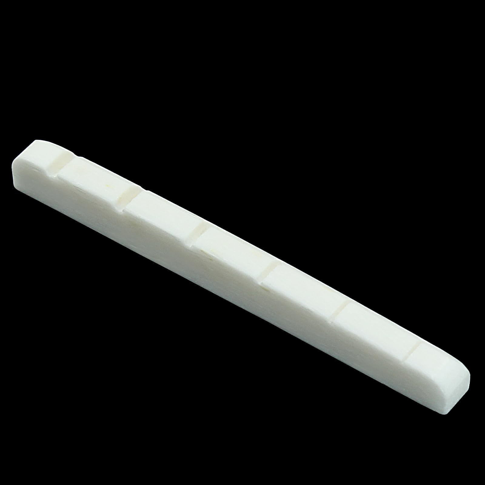 Muertenze 42mm Bone Nut for Electric Guitar - 6 String Slotted Nut, Flat Bottom, White (42 x 4.5 x 3.5mm) - Perfect for LP Style Electric Guitars & Folk Acoustic Guitars - Ideal for Guitar Repair, Maintenance & Custom Upgrades