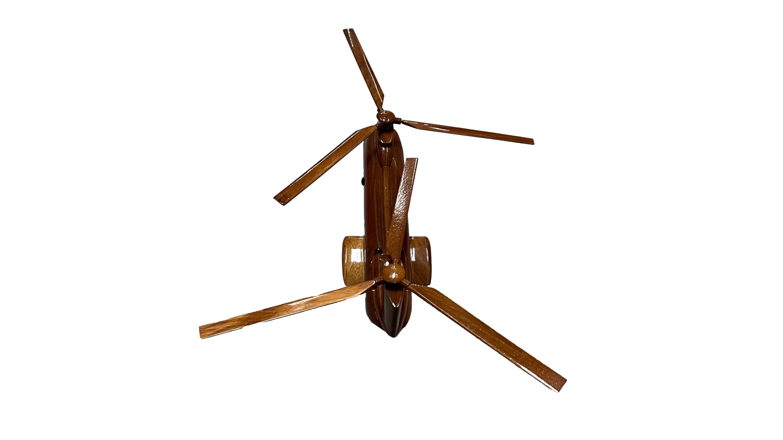 CH46 Sea Knight Mahogany Wood Desktop Helicopter Model - Collectible Military Aircraft Display for Office Desk, Home Decor, and Aviation Enthusiast Gifts