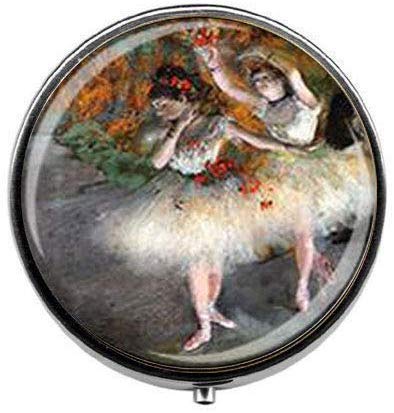 Degas' Ballerina Jewelry - Elegant Ballet Dancer Pendant Necklace, Candy Box & Pill Box - Inspired by Degas' Paintings - Perfect Gift for Ballet Lovers & Dance Enthusiasts (Great for Special Occasions, Ballet Performances & Dance Recitals)