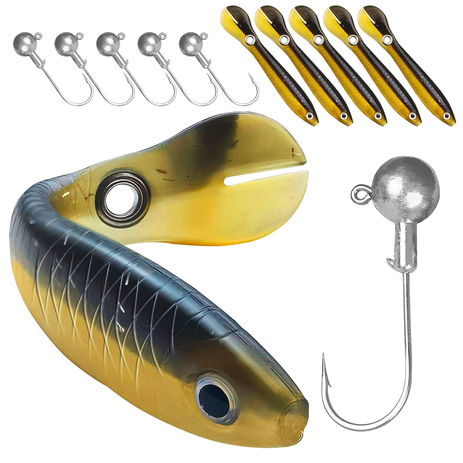 **Best Bass Fishing Lures – Soft Bionic & Realistic Swimming Lures for Saltwater & Freshwater – Perfect Fishing Gear & Gifts for Men – Ideal for Bass, Trout, and Walleye Fishing**