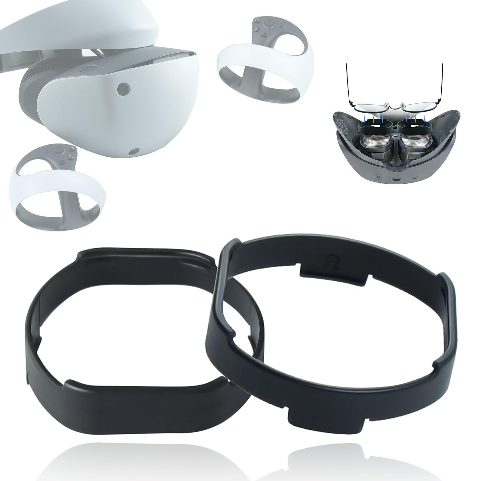 HUAYUWA PSVR 2 Lens Protector - Anti-Scratch Eyeglass Spacer Rings for Playstation VR2 Headset | Prevent Glasses from Scratching VR Lenses | Perfect for VR Gaming & Extended Play Sessions