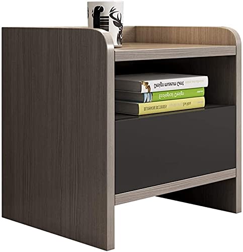 Nordic Style Bedside Tables - Grey Oak Nightstand with Drawers, Multifunctional Bedroom Chest for Living Room & Bedroom Decor | Perfect for Small Spaces, Apartment Furniture & Modern Home Design