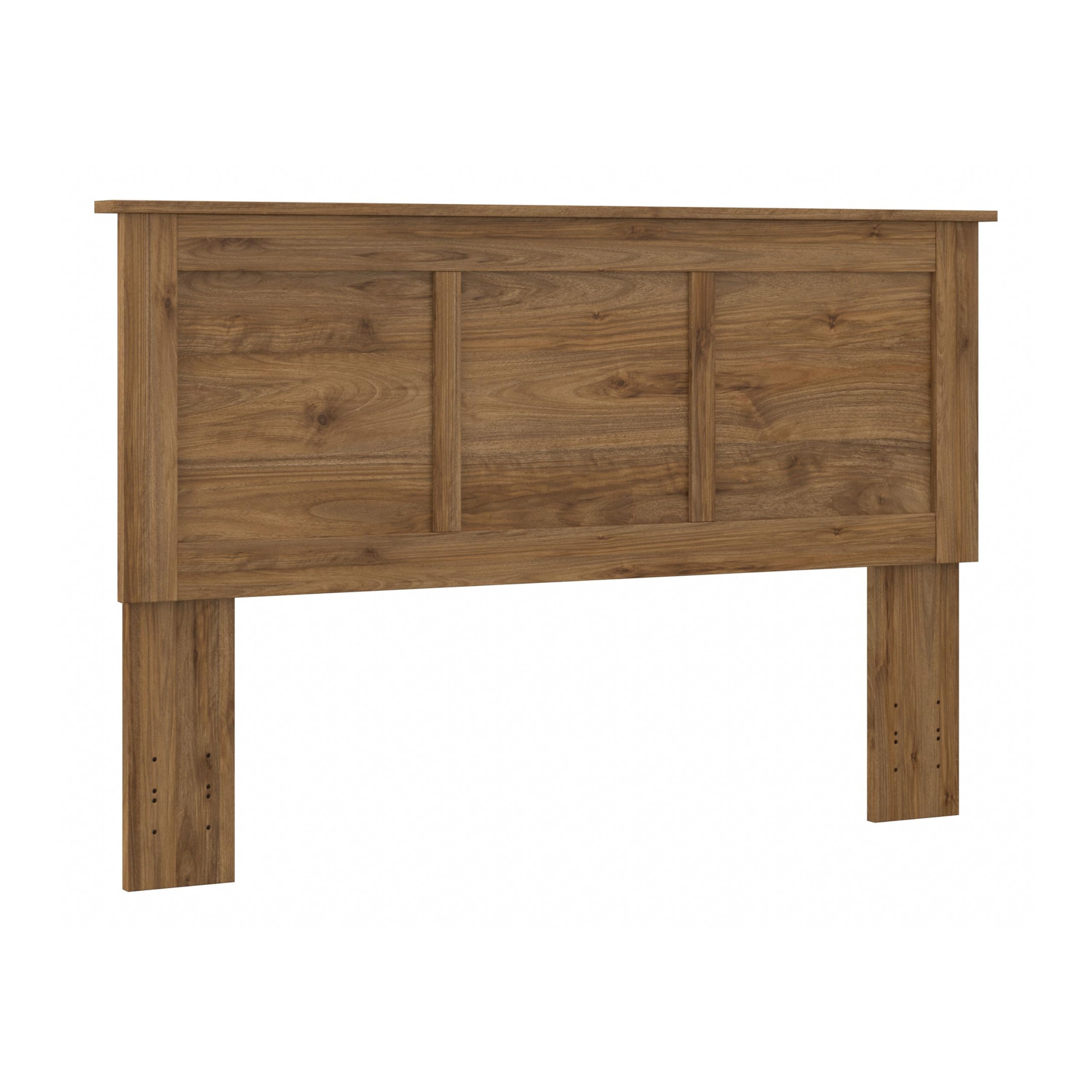Bush Furniture Somerset Full/Queen Size Headboard in Fresh Walnut - Solid Wood Bed Frame Headboard for Bedroom Decor - Perfect for Master Bedroom, Guest Room & Apartment
