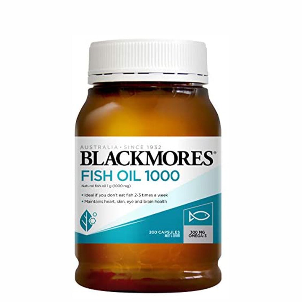Blackmores Fish Oil 1000mg - Premium Omega-3 Supplement for Heart, Brain & Joint Health - Supports Cardiovascular Function & Cognitive Performance - Ideal for Daily Wellness & Active Lifestyle