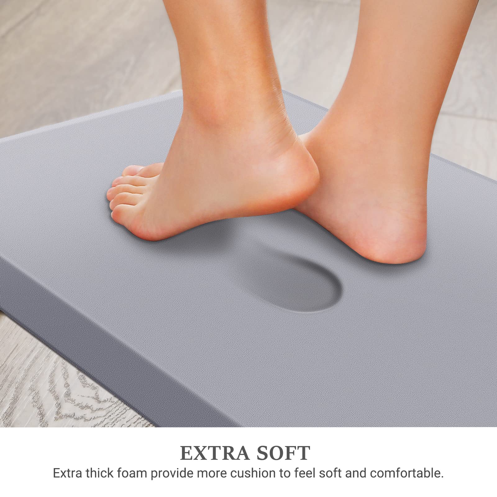 Premium Anti-Fatigue Kitchen Floor Mat - Non-Slip Waterproof Cushioned Rug 17.3