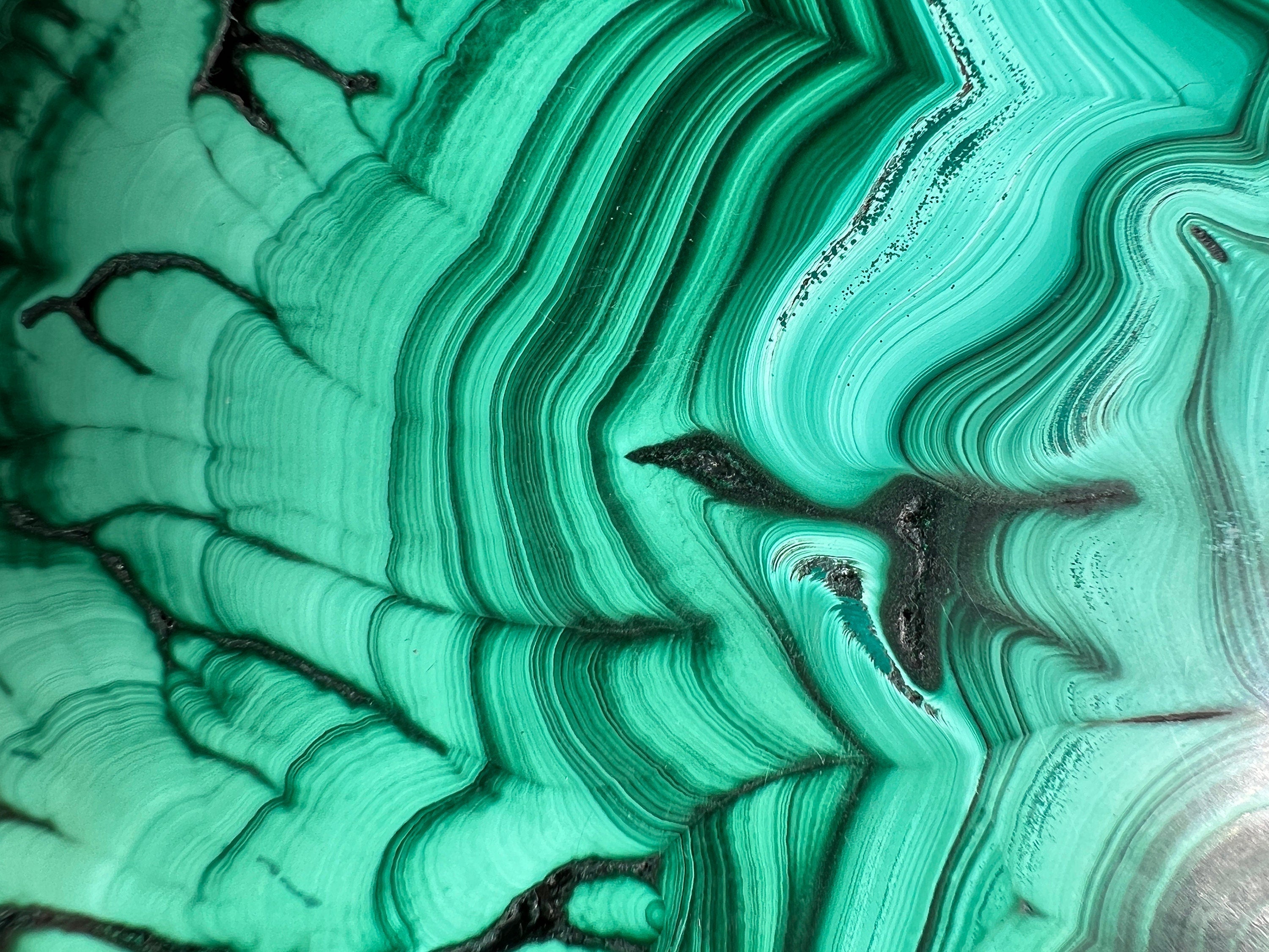 Premium Green Malachite Crystal Slab - Natural Stone for Jewelry Making, Healing Crystals, Unique Gifts & Home Decor (50414) | Perfect for Meditation Spaces, Crystal Collections & Spiritual Healing