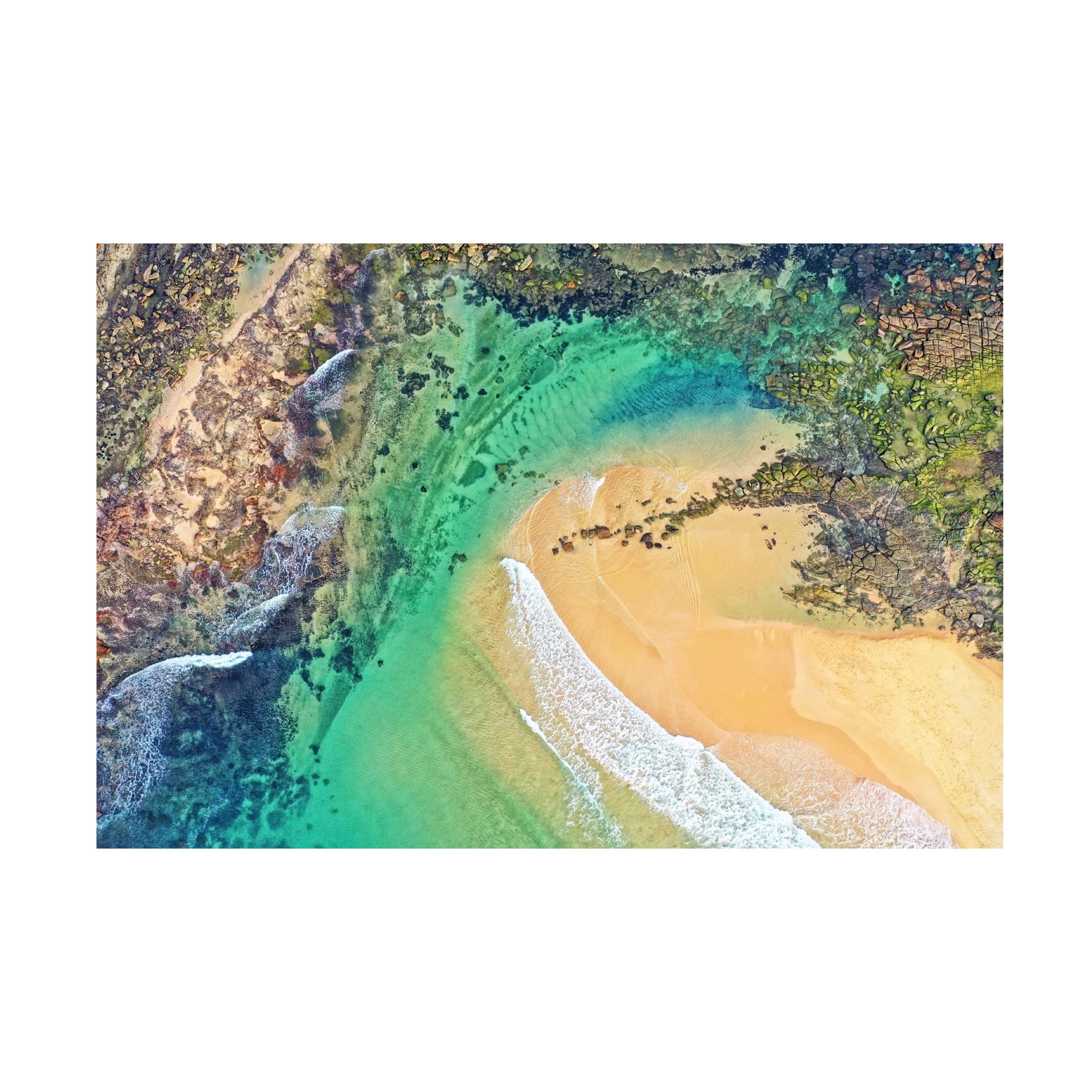 Trademark Fine Art 'Ocean Abstractions 3' Canvas Wall Art by Beata Czyzowska Young - Modern Coastal Painting for Living Room, Bedroom & Office Decor