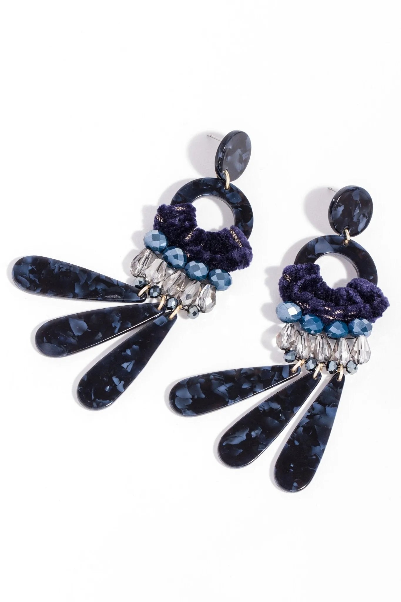 Elegant Velvet Crystal Dangle Earrings for Women - Sparkling Party & Wedding Jewelry Gift - Perfect for Evening Events, Date Nights & Special Occasions