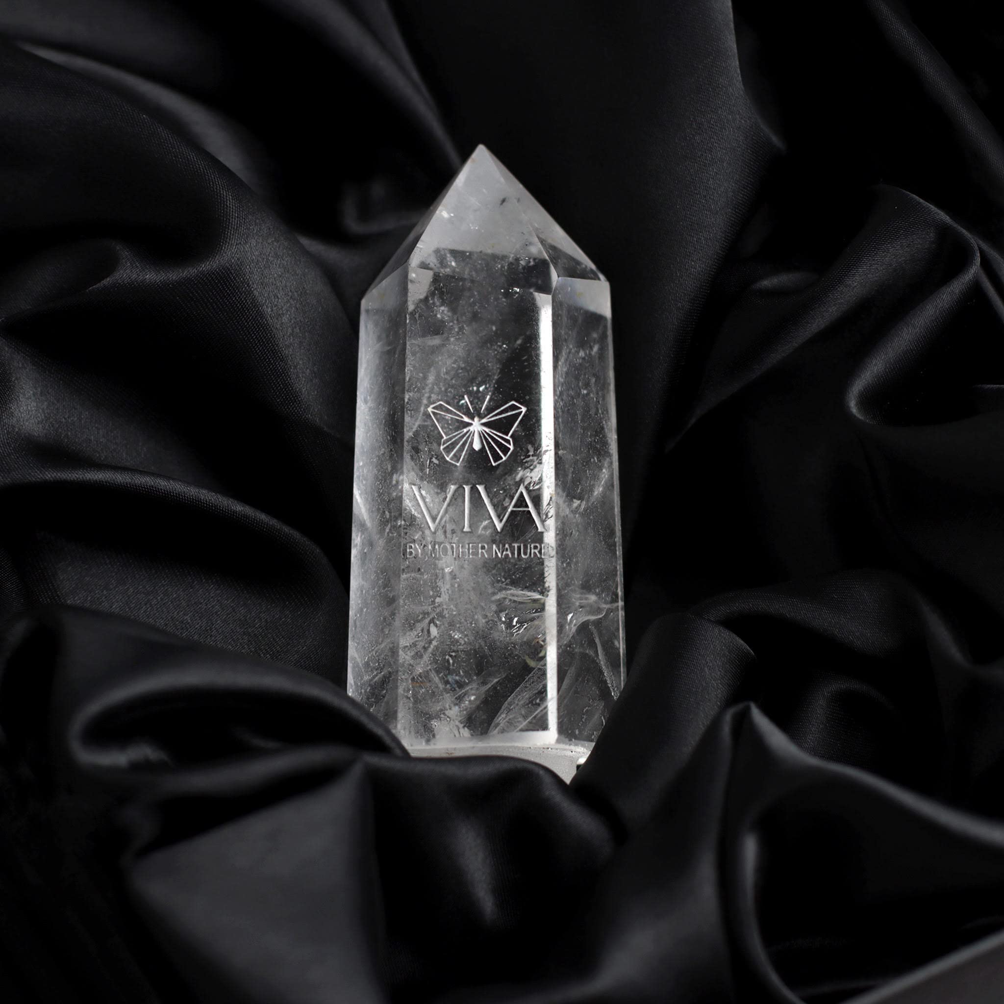 Piezoelectric Night Light with Natural Healing Crystal Quartz Point - Meditation, Manifestation, Bluetooth Speaker & Crystal Decor - Unique Dimmable Lamp for Bedroom, Yoga, and Relaxation