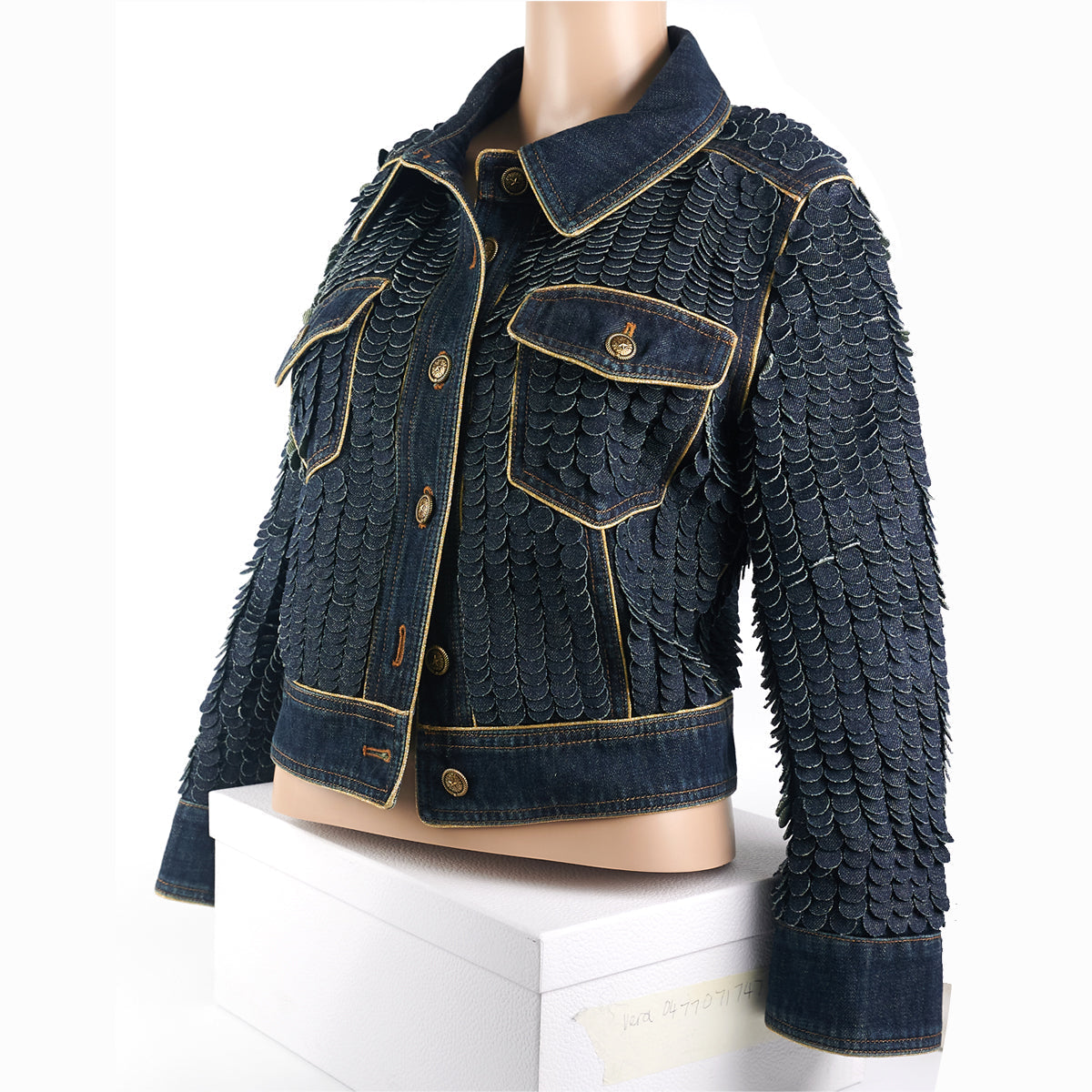 Chanel Button Denim Jacket Women's Size 36 - Classic Blue Denim Jacket with Gold Buttons for Casual Outfits & Streetwear Fashion