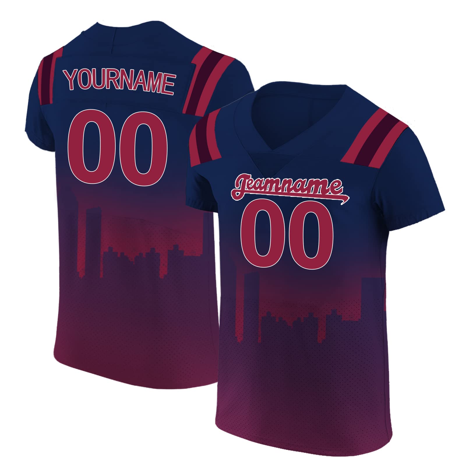 Custom Stitched Personalized Football Jerseys with Name & Number - Fan Jerseys for Men, Women & Boys - Perfect for Game Day, Gifts & Team Support