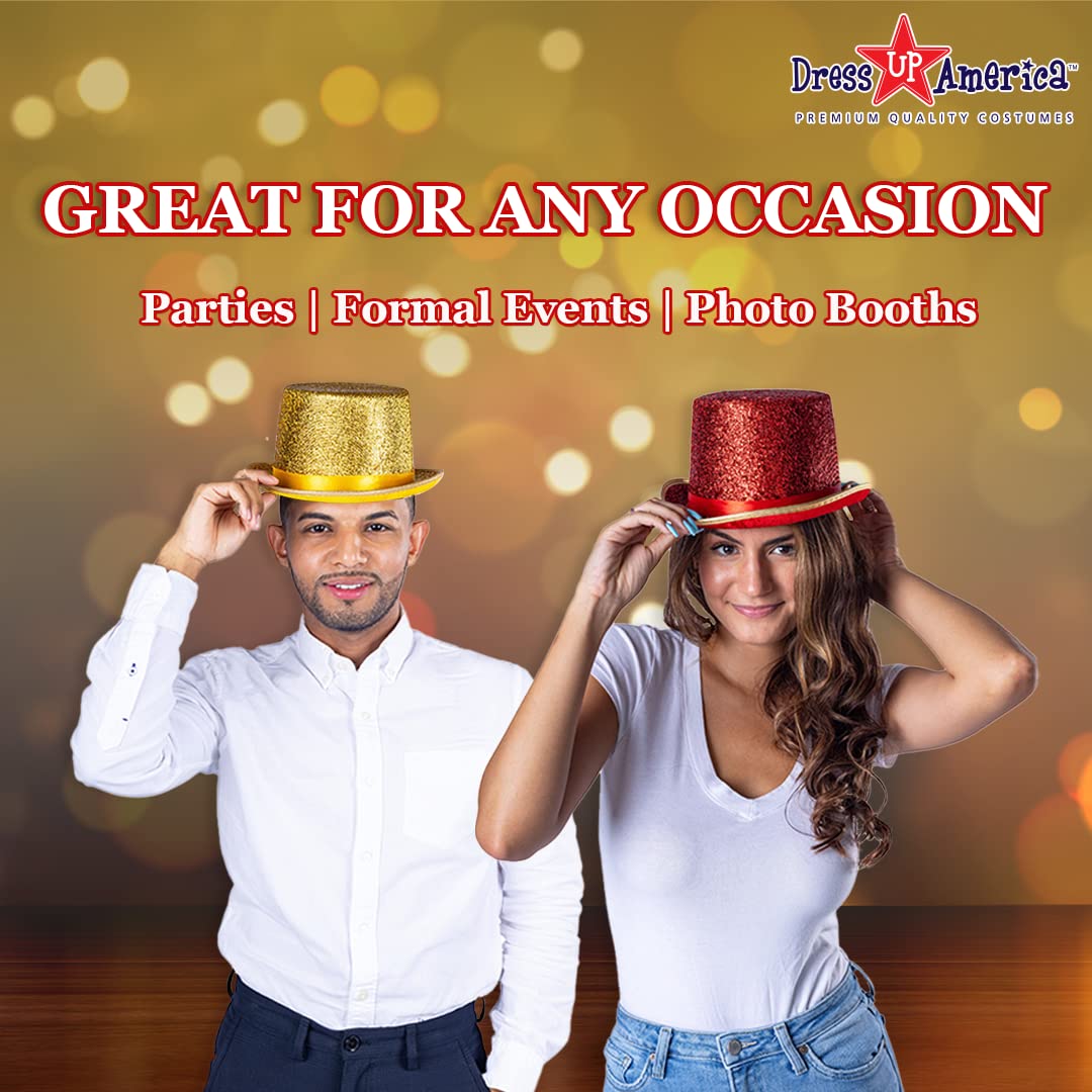 Top Hats for Adults - Shiny Tuxedo Hat for Men & Women - Costume Magician Hat for Halloween, Cosplay & Formal Events | Dress Up America