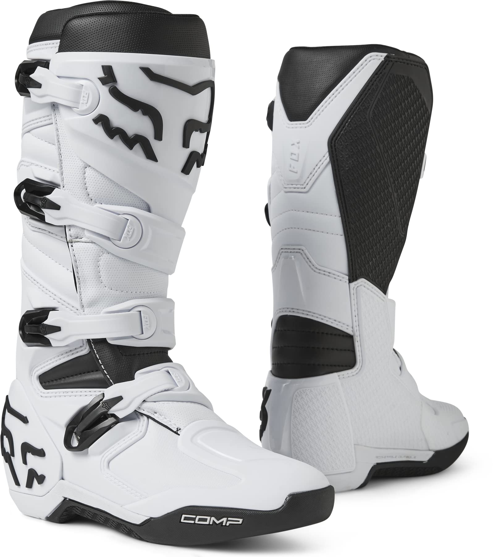 Fox Racing Comp Motocross Dirt Bike Boots - Men's MX Riding Boots with Ankle Support & Durable Sole | Perfect for Off-Road Racing, Trail Riding & Motocross Competition