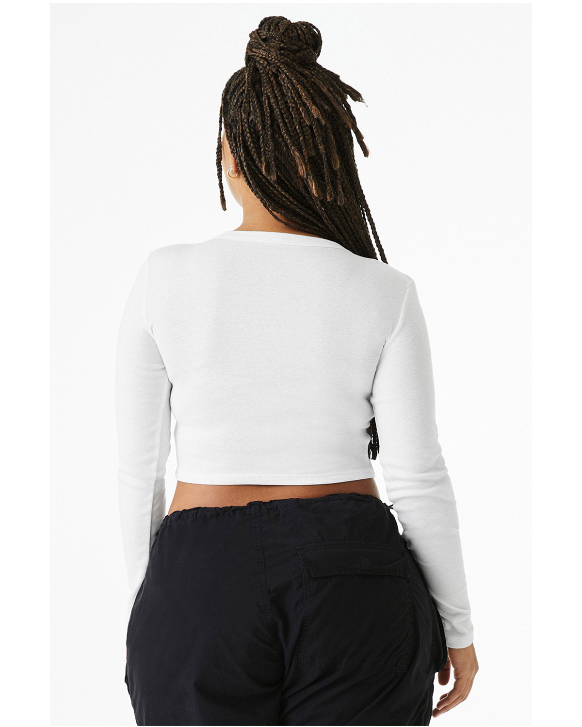 Bella + Canvas 1501BE Women's Micro Ribbed Long Sleeve Baby Tee - Soft Stretch Comfort Fit for Casual Wear, Layering & Everyday Outfits